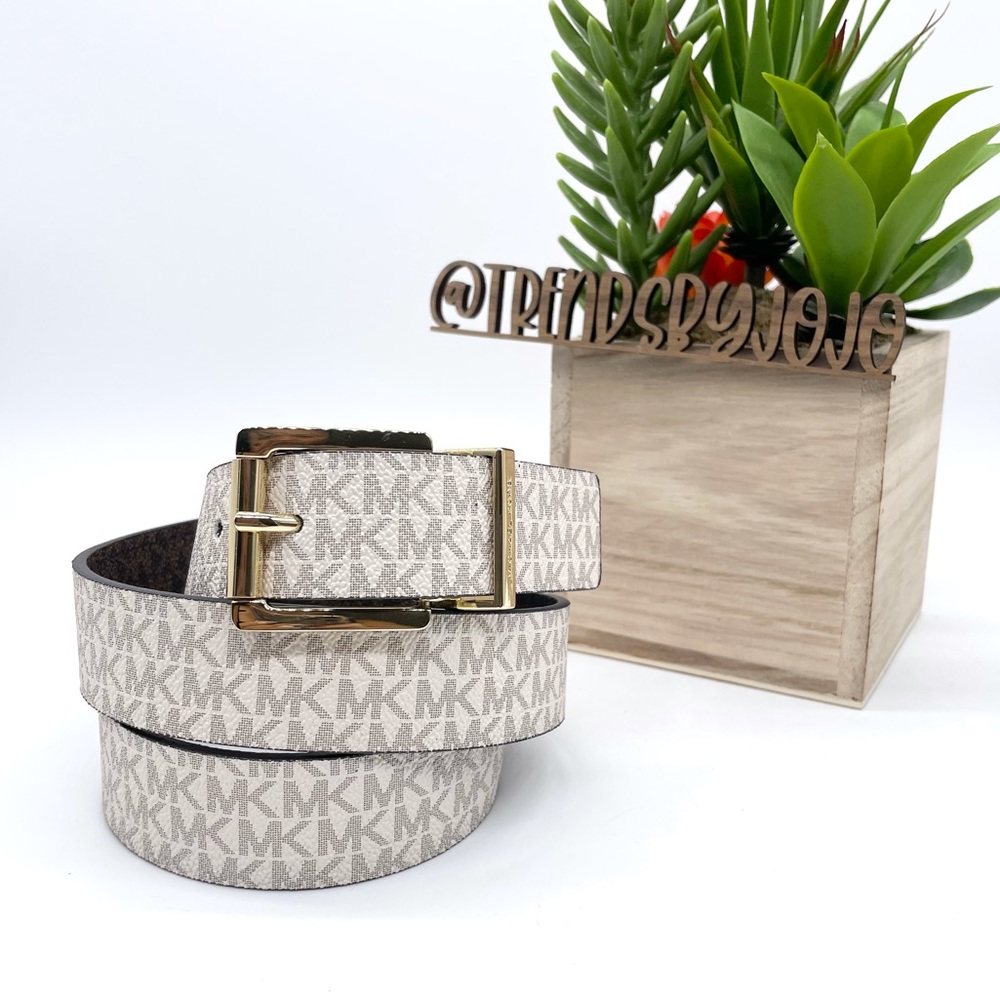 Michael Kors MK Signature Reversible Leather Belt